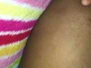 Horny Redbone pleases herself before bed