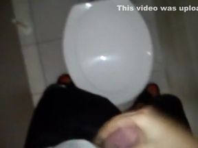 Quick Toilet Wank And Cum