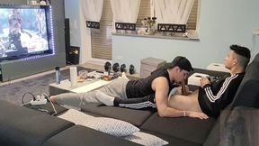 My dude astonished me with a lovely fellatio while I was gaming and I shot my jism in his throat