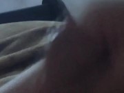 Playing with soft dick while edging