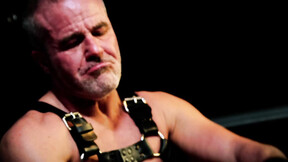 Dominant Dale Savage pressed a big dildo into a tiny butt