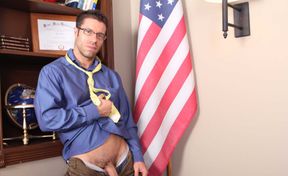 Merciless office anal between Tristan Jaxx and Noah Springs