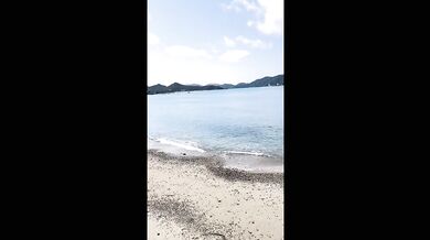 Mint babydoll see-through on public beach