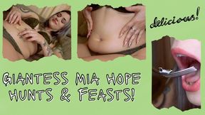 Giantess Mia Hope Hunts And Feasts! - 4K
