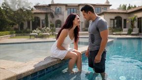 beautiful milf hires a foreign pool cleaner to do maintenance but her - porn in spanish - ai porn