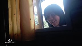 Horny Neighbor Sees Me Masturbate Through the Window and Enters My Apartment, I Fuck Her Really Hard