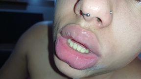 SLUT&#039;S MOUTH EXTREME POV MAKING COCK SPURT CUM