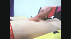 Sammy Andrews cumshot while watching porn