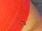 Hairy stud sucking on juicy biceps (IN PUBLIC)