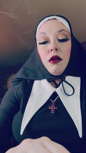Tina Snua Enrols At The Nunnery! Naughty Nun Smokes A Cork 100 Cigarette - Come Corrupt Me Father!