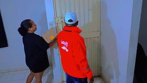 busty old woman gets fucked by the lucky delivery guy