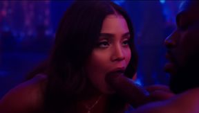 ahegao, gooned porn, sucking cock, a young, brunette, video created by AI