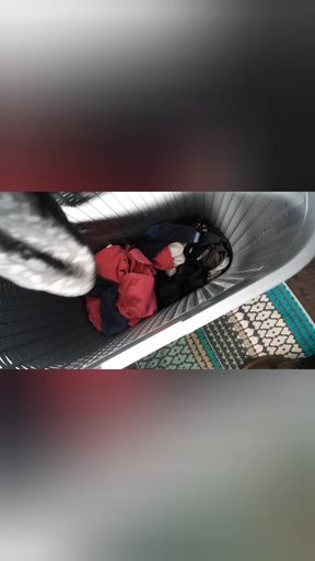 Pantie play with three different customers panties