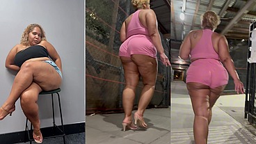 Boricua Mami - Legs Crossed - Mini Skirt - Fat Ass - BBW