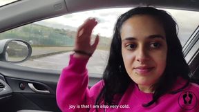 Blowjob in a Car Nerdy Girl Cum in Mouth Rainy Day