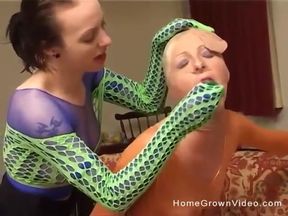 Freaky English Lesbos Have Strap on Anal Sex