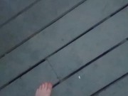 I needed to pee desperately, so I pissed outside and it made me hard!