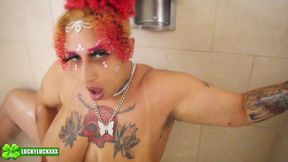 Lucky Gurl Show N Tell - Big Titty Ebony MILF Gets Wet, Spanked and Fucked