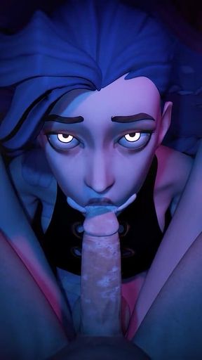 Creamy Facefuck with Blue Haired Girl!