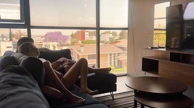 I surprised my sister-in-law in the living room