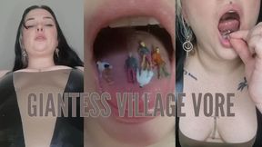 Giantess Snacks on Tiny Village (Vore)