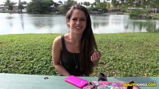 Brunette Babe Ziggy Star Sucks and Fucks His Big Cock