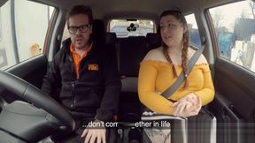 Cute BBW crashes the car for REAL