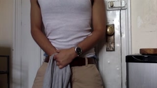Horny Roommate Bulge - He Can't Stop Touching It