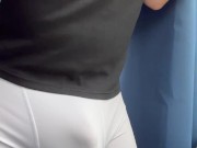My SnapChat Video' 20 ** First Floor Window, showing People in the Street my Big Bulge **