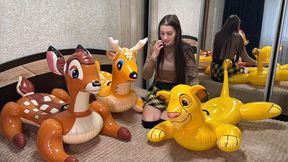 Snow White and her deer