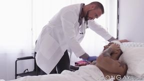 Black stud Jaxx Maxim pounds his doctor Michael Roman