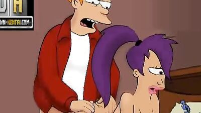 Fry and Leela get down and dirty in Futurama Porn - Big tits, blowjob, and pussy play!