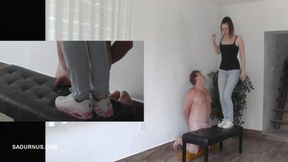 Mistress Cassy smoking pause on the slave's cock Picture in the picture! wmv