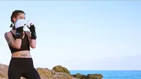 Silvia Soprano - Gagging On Dick & Eating Butt During Submissive Warrior Training