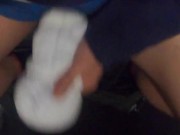 DIYタオルオナホでオナニー