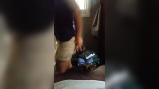 Married White Wifey Blowing big black cock