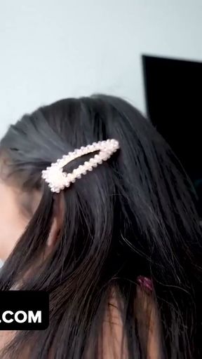 DadCrush - Stunning Naughty Latina Stepdaughter Camila Cortez Disciplined By Stepdaddy's White Cock   Clip 1