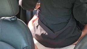 Sex in a Car with a Motorcycle Courier in the Middle of Avenida Central - Cuckold Driving