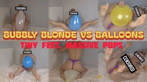 Bubbly Blonde vs. Balloons – Tiny Feet, Massive Pops - Ft Tastie Little Feet - 4K