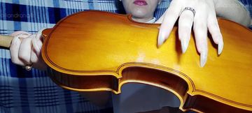 Long Natural Nails and Violin