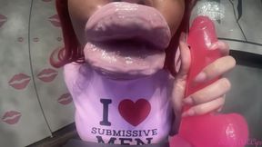 RubyDollLipz's XXXL Lips+Dark Pink Jelly Dildo