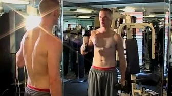 Chris roughly pounds Cocoa's Latino ass in the gym for a big cumshot