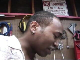 Large ass ebony gal would do everything to get her car fixed