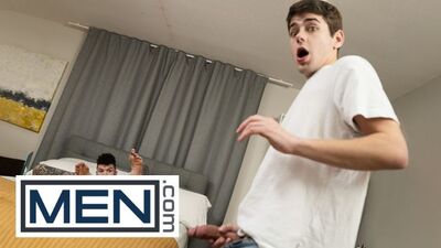 MEN - Hatler Gurius Self Fucks His Hole, Then His Roommate Joey Mills Walks In To Help Him