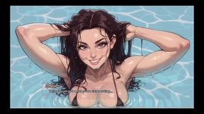 my new girlfriend [ taboo hentai game ] ep.52 caught my milf neighbor boob in the pool just next to my stepmom !