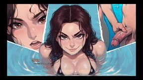 my new girlfriend [ taboo hentai game ] ep.52 caught my milf neighbor boob in the pool just next to my stepmom !