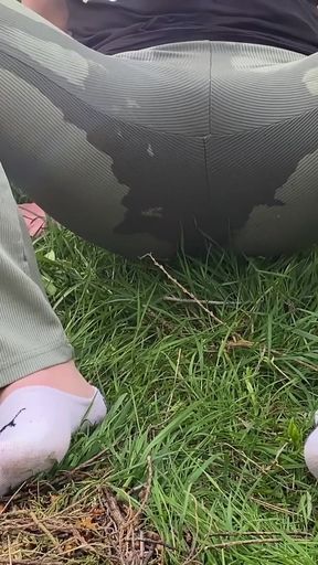 Peeing in my pants outside   Clip 2