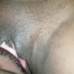 Black pussy eating and fingering