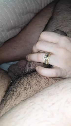 Cheating Step Mom handjob step son dick in bed