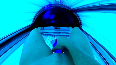 Sneaky Tanning Bed Masturbation